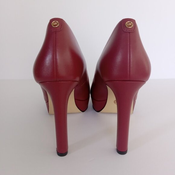 MICHAEL Michael Kors Chantal Rubin Red Leather Platform Pump Womens Size 7M - Picture 7 of 14